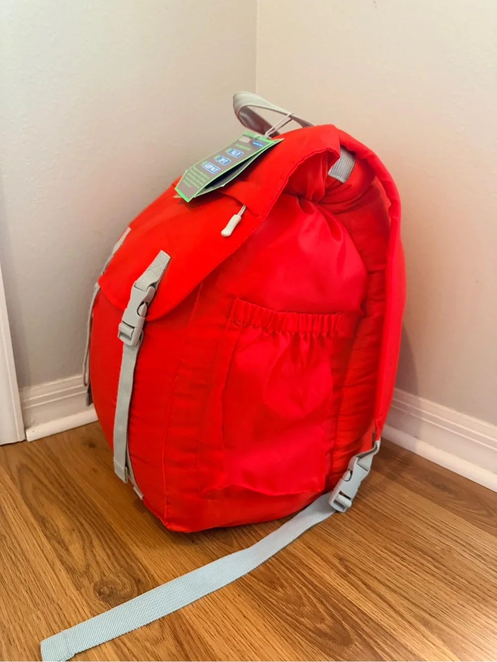 Kids Sleeping Bag & Backpack - Fiery Red / Sherpa Interior by Mimish